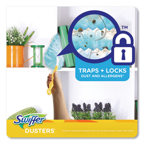 Image of Swiffer® Dusters Refill, Dust Lock Fiber, Lavender Scent, Light Blue, 18/box