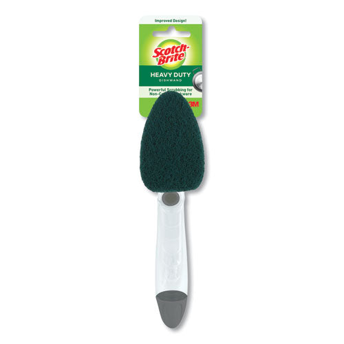 Image of Scotch-Brite® Soap-Dispensing Dishwand, 2.5 X 9.5, Yellow/green, 4/carton