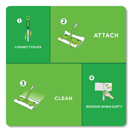 Image of Swiffer® Heavy-Duty Dry Refill Cloths, White, 11 x 8.5, 32/Pack