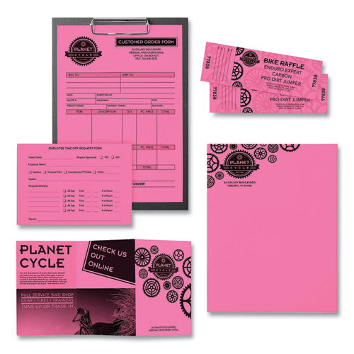 Image of Astrobrights® Color Paper, 24 lb Bond Weight, 11 x 17, Pulsar Pink, 500/Ream
