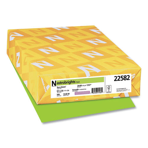 Image of Astrobrights® Color Paper, 24 lb Bond Weight, 8.5 x 14, Terra Green, 500/Ream