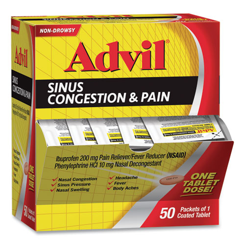 Image of Advil® Sinus Congestion And Pain Relief, 50/box