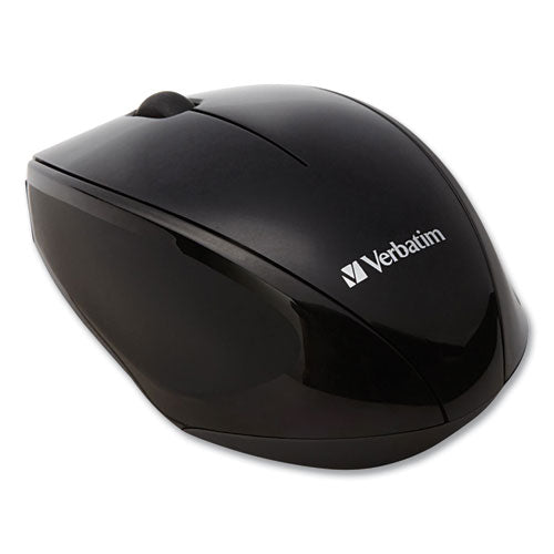 Image of Verbatim® Wireless Notebook Multi-Trac Blue Led Mouse, 2.4 Ghz Frequency/32.8 Ft Wireless Range, Left/right Hand Use, Black