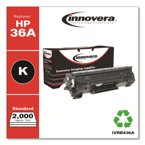 Image of Innovera® Remanufactured Black Toner, Replacement for 36A (CB436A), 2,000 Page-Yield