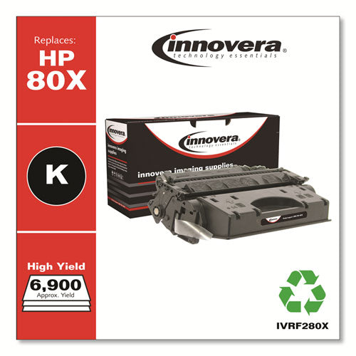 Image of Innovera® Remanufactured Black High-Yield Toner, Replacement for 80X (CF280X), 6,900 Page-Yield