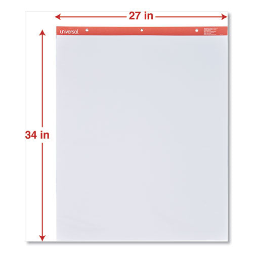 Image of Universal Easel Pads/Flip Charts, Unruled, 27 x 34, White, 50 Sheets, 2/Carton