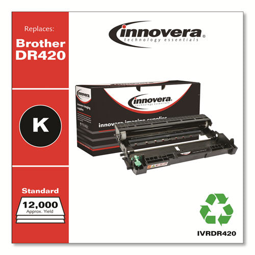 Image of Innovera® Remanufactured Black Drum Unit, Replacement for DR420, 12,000 Page-Yield