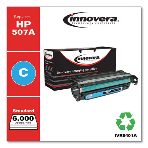 Image of Innovera® Remanufactured Cyan Toner, Replacement for 507A (CE401A), 6,000 Page-Yield