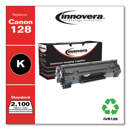 Image of Innovera® Remanufactured Black Toner, Replacement for 128 (3500B001AA), 2,100 Page-Yield