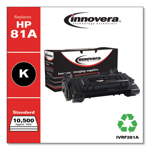 Image of Innovera® Remanufactured Black Toner, Replacement for 81A (CF281A), 10,500 Page-Yield