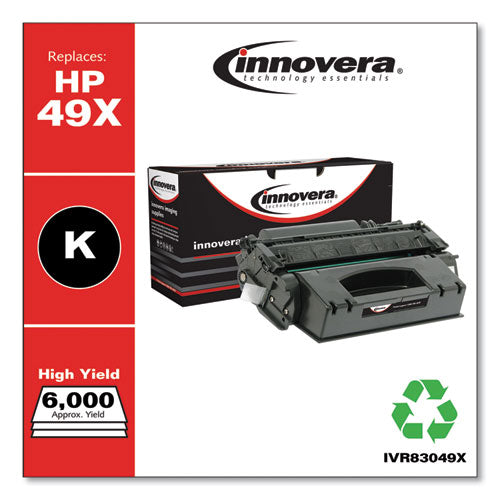 Image of Innovera® Remanufactured Black High-Yield Toner, Replacement for 49X (Q5949X), 6,000 Page-Yield