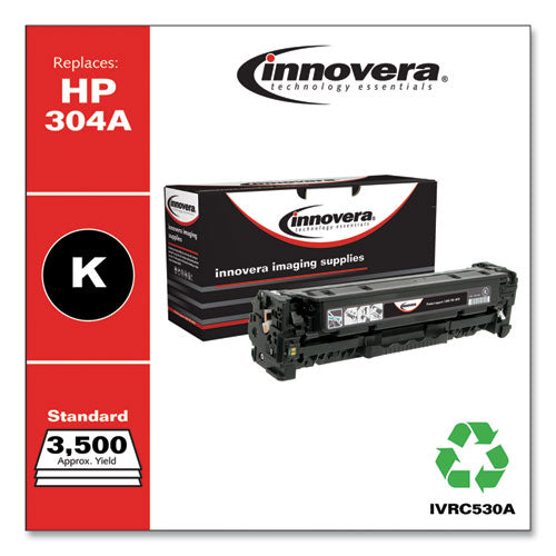 Image of Innovera® Remanufactured Black Toner, Replacement for 304A (CC530A), 3,500 Page-Yield