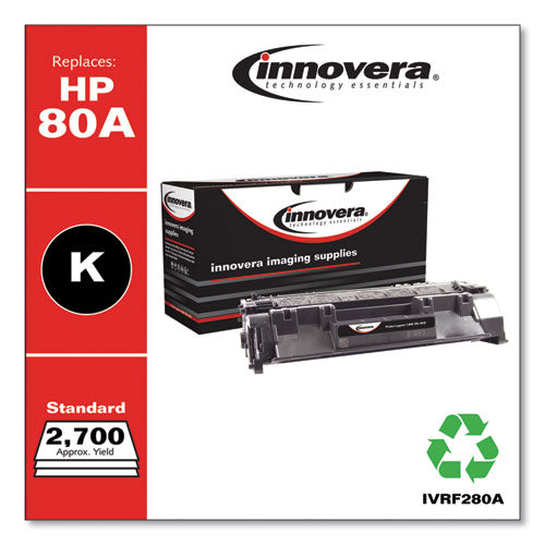 Image of Innovera® Remanufactured Black Toner, Replacement for 80A (CF280A), 2,700 Page-Yield