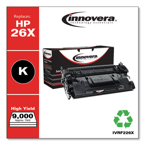 Image of Innovera® Remanufactured Black High-Yield Toner, Replacement for 26X (CF226X), 9,000 Page-Yield