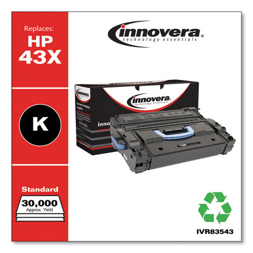 Image of Innovera® Remanufactured Black High-Yield Toner, Replacement for 43X (C8543X), 30,000 Page-Yield