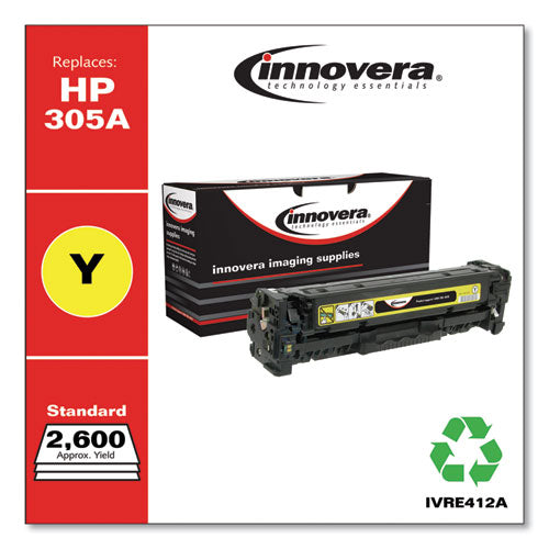 Image of Innovera® Remanufactured Yellow Toner, Replacement for 305A (CE412A), 2,600 Page-Yield