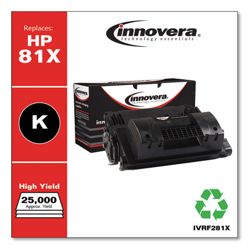 Image of Innovera® Remanufactured Black High-Yield Toner, Replacement for 81X (CF281X), 25,000 Page-Yield