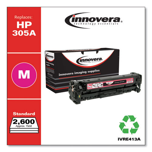 Image of Innovera® Remanufactured Magenta Toner, Replacement for 305A (CE413A), 2,600 Page-Yield