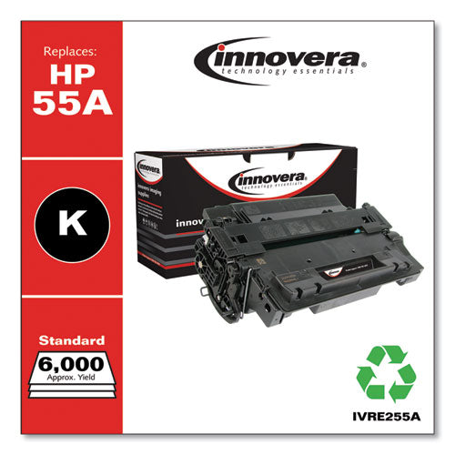 Image of Innovera® Remanufactured Black Toner, Replacement for 55A (CE255A), 6,000 Page-Yield
