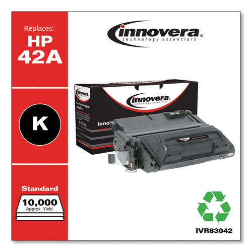 Image of Innovera® Remanufactured Black Toner, Replacement for 42A (Q5942A), 10,000 Page-Yield