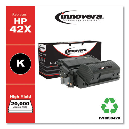 Image of Innovera® Remanufactured Black High-Yield Toner, Replacement for 42X (Q5942X), 20,000 Page-Yield