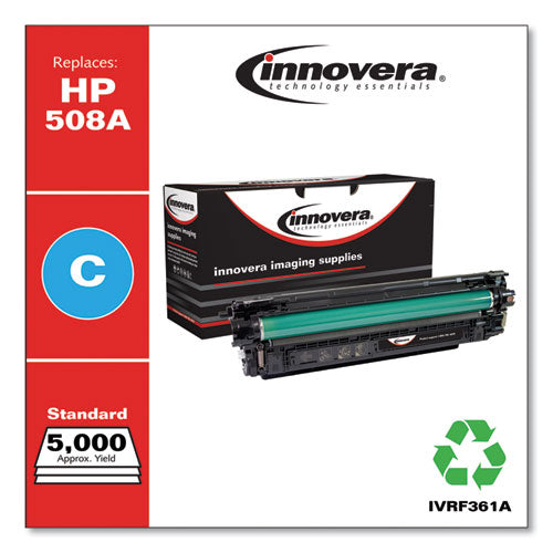 Image of Innovera® Remanufactured Cyan Toner, Replacement for 508A (CF361A), 5,000 Page-Yield