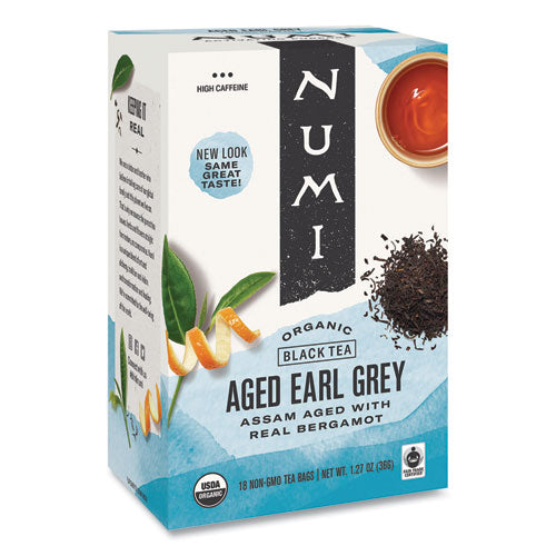 Image of Numi® Organic Teas And Teasans, 1.27 Oz, Aged Earl Grey, 18/box
