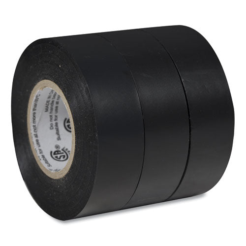 Image of Duck® Pro Electrical Tape, 1" Core, 0.75" X 50 Ft, Black, 3/pack