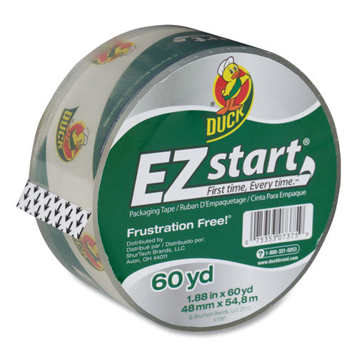 Image of Duck® Ez Start Premium Packaging Tape, 3" Core, 1.88" X 60 Yds, Clear