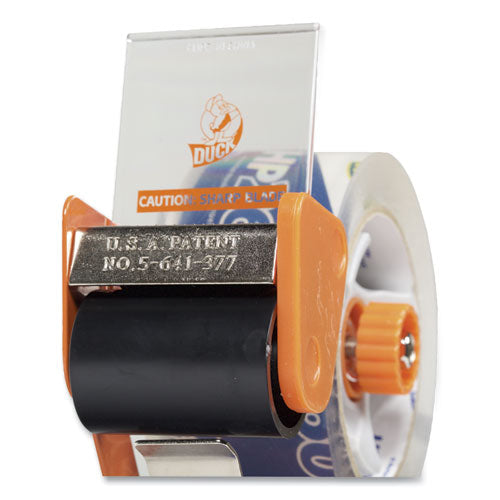Image of Duck® Bladesafe® Bladesafe Antimicrobial Tape Gun With One Roll Of Tape, 3" Core, For Rolls Up To 2" X 60 Yds, Orange