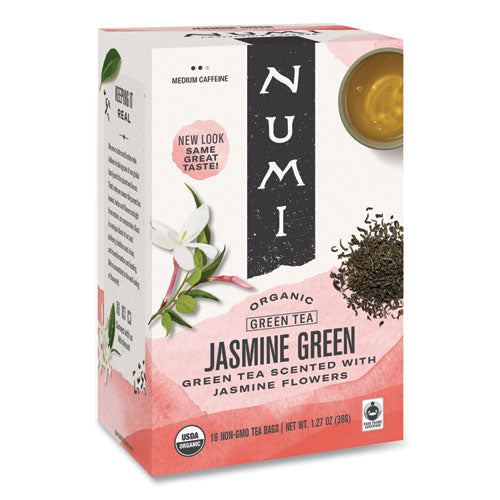 Image of Numi® Organic Teas And Teasans, 1.27 Oz, Jasmine Green, 18/box