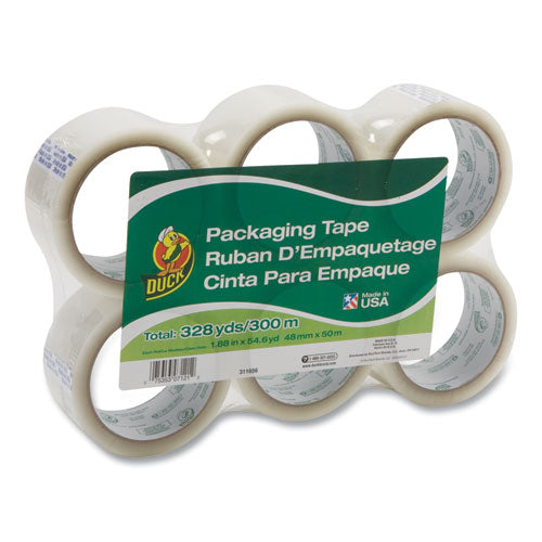 Image of Duck® Commercial Grade Packaging Tape, 3" Core, 1.88" X 55 Yds, Clear, 6/pack
