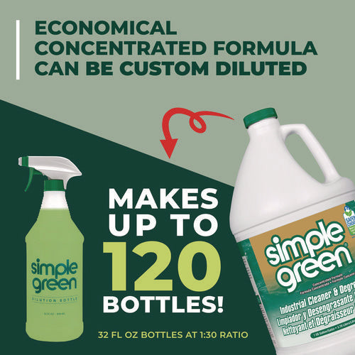 Image of Simple Green® Industrial Cleaner And Degreaser, Concentrated, 1 Gal Bottle, 6/carton