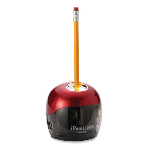 Image of Westcott® Ipoint Ball Battery Sharpener, Battery-Powered, 3 X 3.25, Red/black