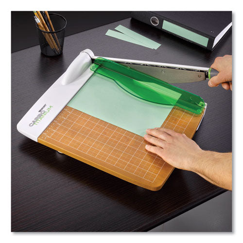 Image of Westcott® Carbotitanium Guillotine Paper Trimmer, 30 Sheets, 12" Cut Length, Metal/wood Composite Base, 14 X 22