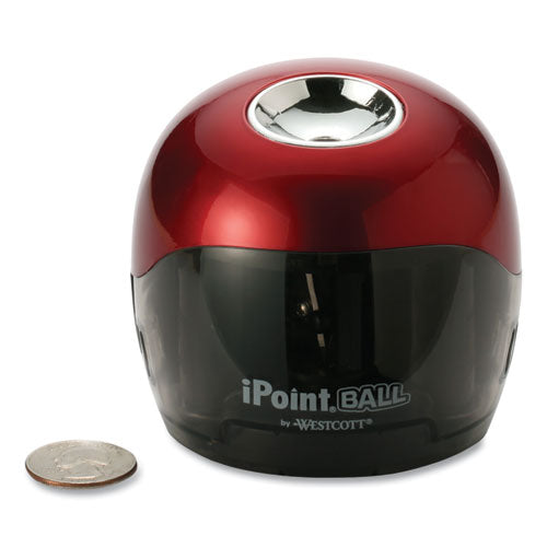 Image of Westcott® Ipoint Ball Battery Sharpener, Battery-Powered, 3 X 3.25, Red/black