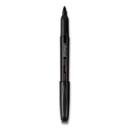 Image of Universal Pen-Style Permanent Marker Value Pack, Fine Bullet Tip, Black, 36/pack