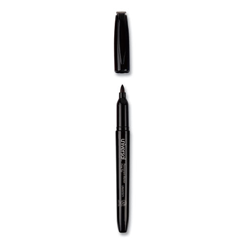 Image of Universal Pen-Style Permanent Marker Value Pack, Fine Bullet Tip, Black, 36/pack