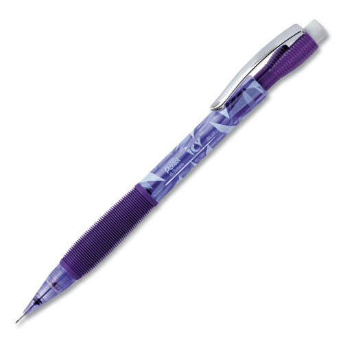 Image of Pentel® Icy Mechanical Pencil, 0.7 mm, HB (#2), Black Lead, Transparent Violet Barrel, Dozen