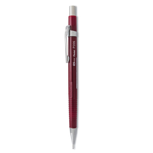 Image of Pentel® Sharp Mechanical Pencil, 0.5 mm, HB (#2), Black Lead, Burgundy Barrel