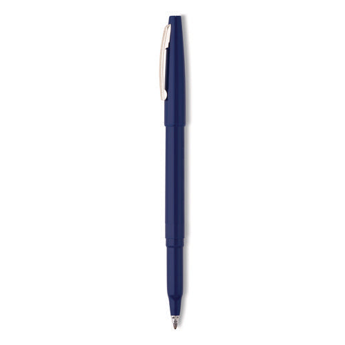 Image of Pentel® Rolling Writer Rollerball Pen, Stick, Medium 0.8 mm, Blue Ink, Blue Barrel, Dozen