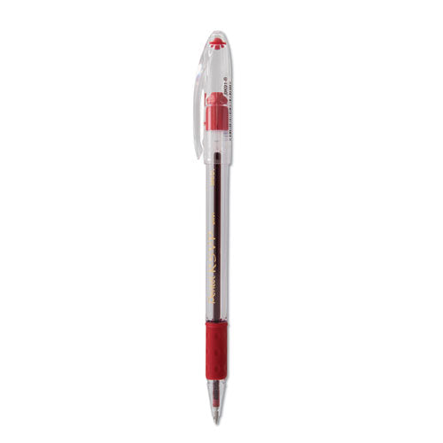 Image of Pentel® R.s.v.p. Ballpoint Pen, Stick, Medium 1 Mm, Red Ink, Clear/red Barrel, Dozen