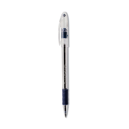 Image of Pentel® R.s.v.p. Ballpoint Pen, Stick, Fine 0.7 Mm, Blue Ink, Clear/blue Barrel, Dozen