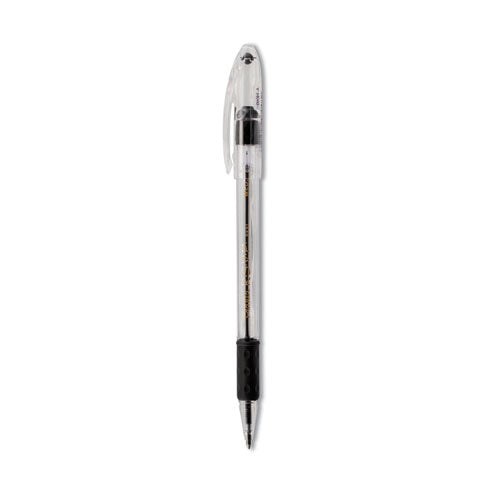 Image of Pentel® R.s.v.p. Ballpoint Pen, Stick, Medium 1 Mm, Black Ink, Clear/black Barrel, Dozen