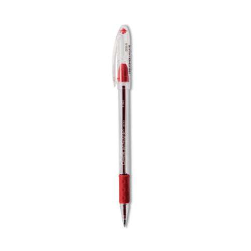 Image of Pentel® R.s.v.p. Ballpoint Pen, Stick, Fine 0.7 Mm, Red Ink, Clear/red Barrel, Dozen