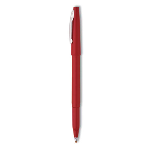 Image of Pentel® Rolling Writer Rollerball Pen, Stick, Medium 0.8 mm, Red Ink, Red Barrel, Dozen