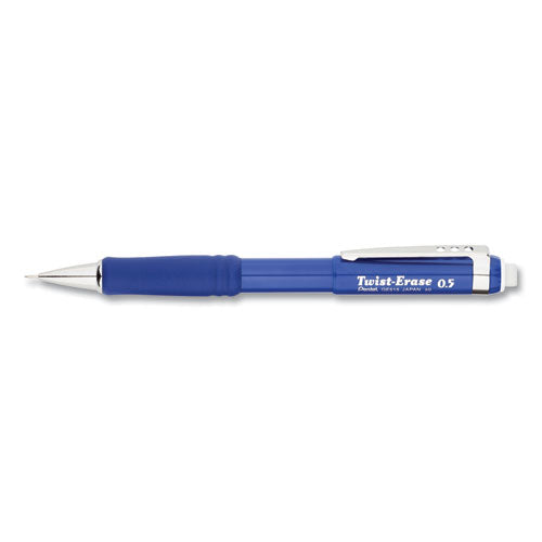 Image of Pentel® Twist-Erase III Mechanical Pencil, 0.5 mm, HB (#2), Black Lead, Blue Barrel