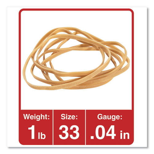 Image of Universal® Rubber Bands, Size 33, 0.04" Gauge, Beige, 1 Lb Box, 640/pack