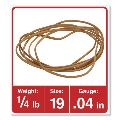Image of Universal® Rubber Bands, Size 19, 0.04" Gauge, Beige, 4 Oz Box, 310/pack