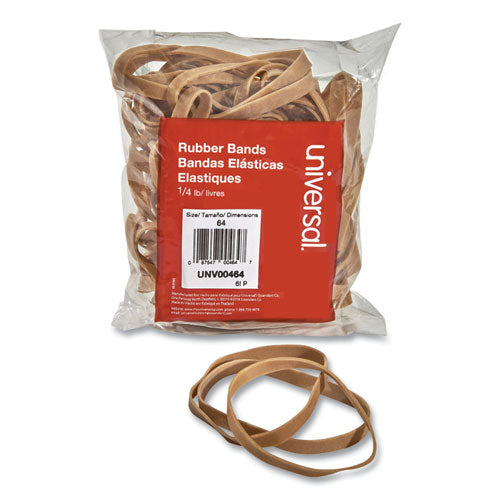 Image of Universal® Rubber Bands, Size 64, 0.04" Gauge, Beige, 4 Oz Box, 80/pack